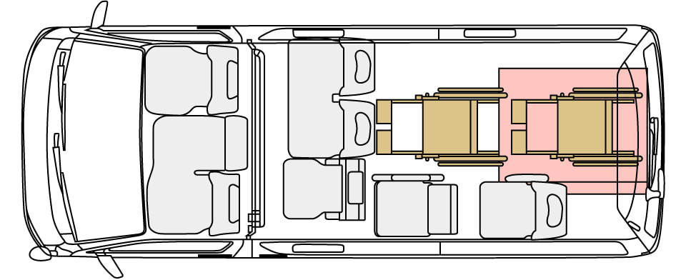 ハイエース車いす乗車時